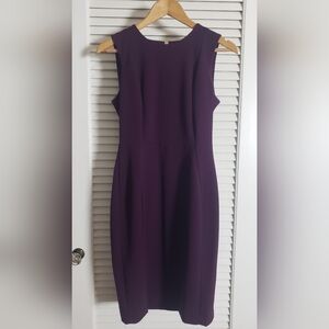 Calvin Klein Deep Burgundy Purple Midi Dress